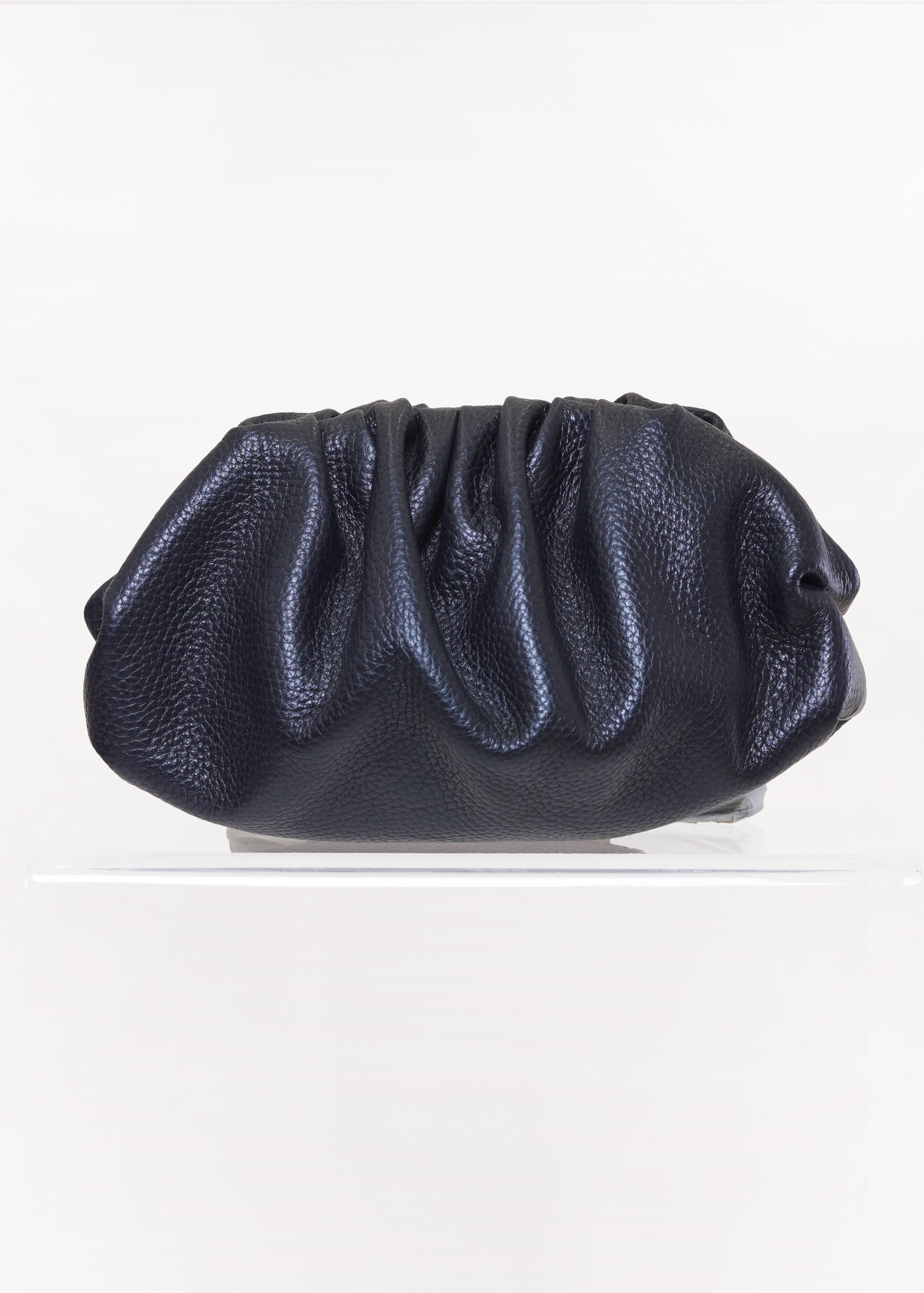 Bag Pochette Oversize Arricciata Clutch Bag Pochette Nera Con